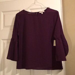 Peplum sleeve shirt